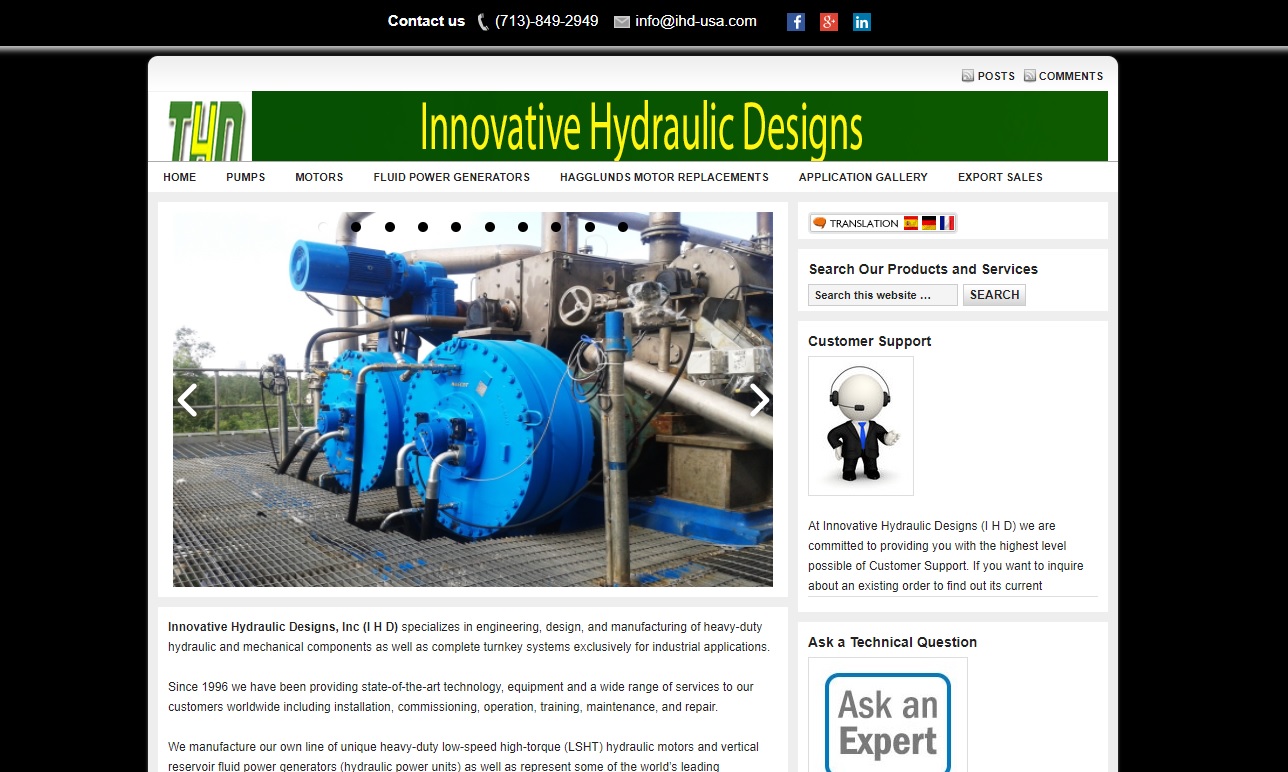 Innovative Hydraulic Designs (IHD) Hydraulic Motors